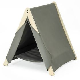 Pet Tent, Cat Tent for Indoor Cats, Wooden House small Pets,Gray green
