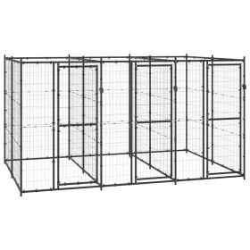 Outdoor Dog Kennel Steel 78.1 ftÂ²