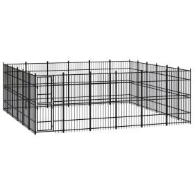 Outdoor Dog Kennel Steel 357.1 ftÂ²