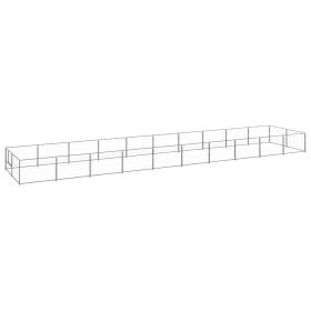 Dog Kennel Silver 215.3 ftÂ² Steel