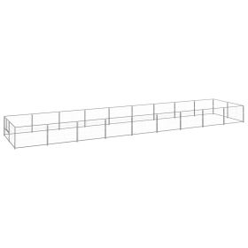 Dog Kennel Silver 193.8 ftÂ² Steel